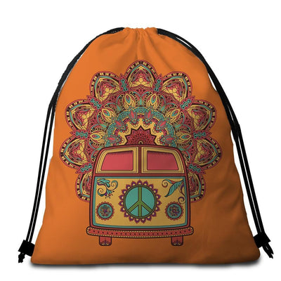 The Happy Bus Towel + Backpack