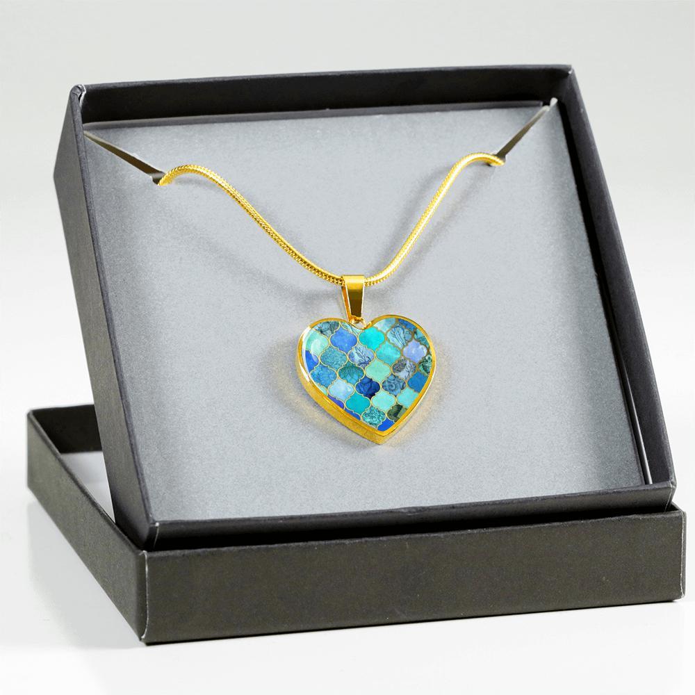 The Ocean's Heart Golden Necklace