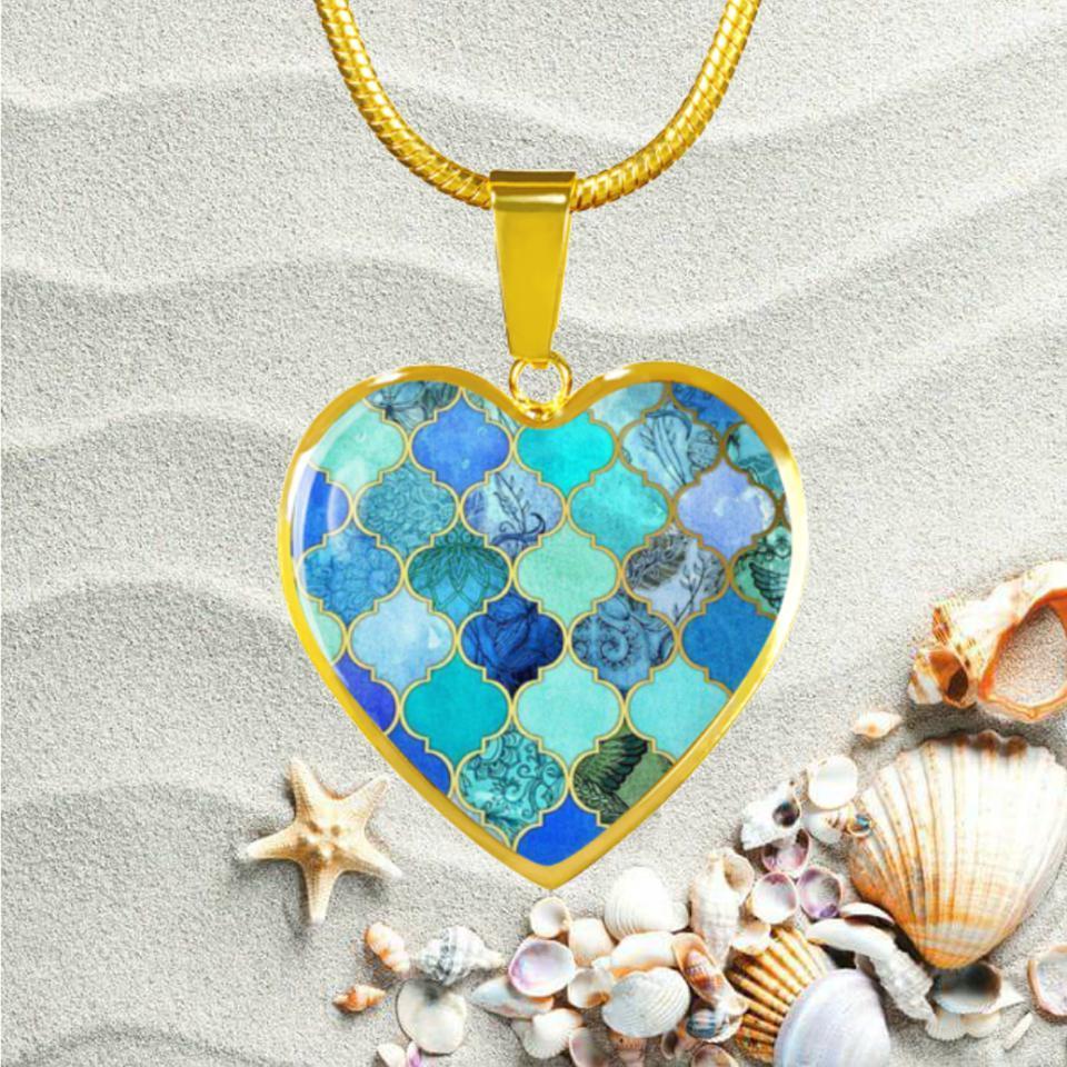 The Ocean's Heart Golden Necklace