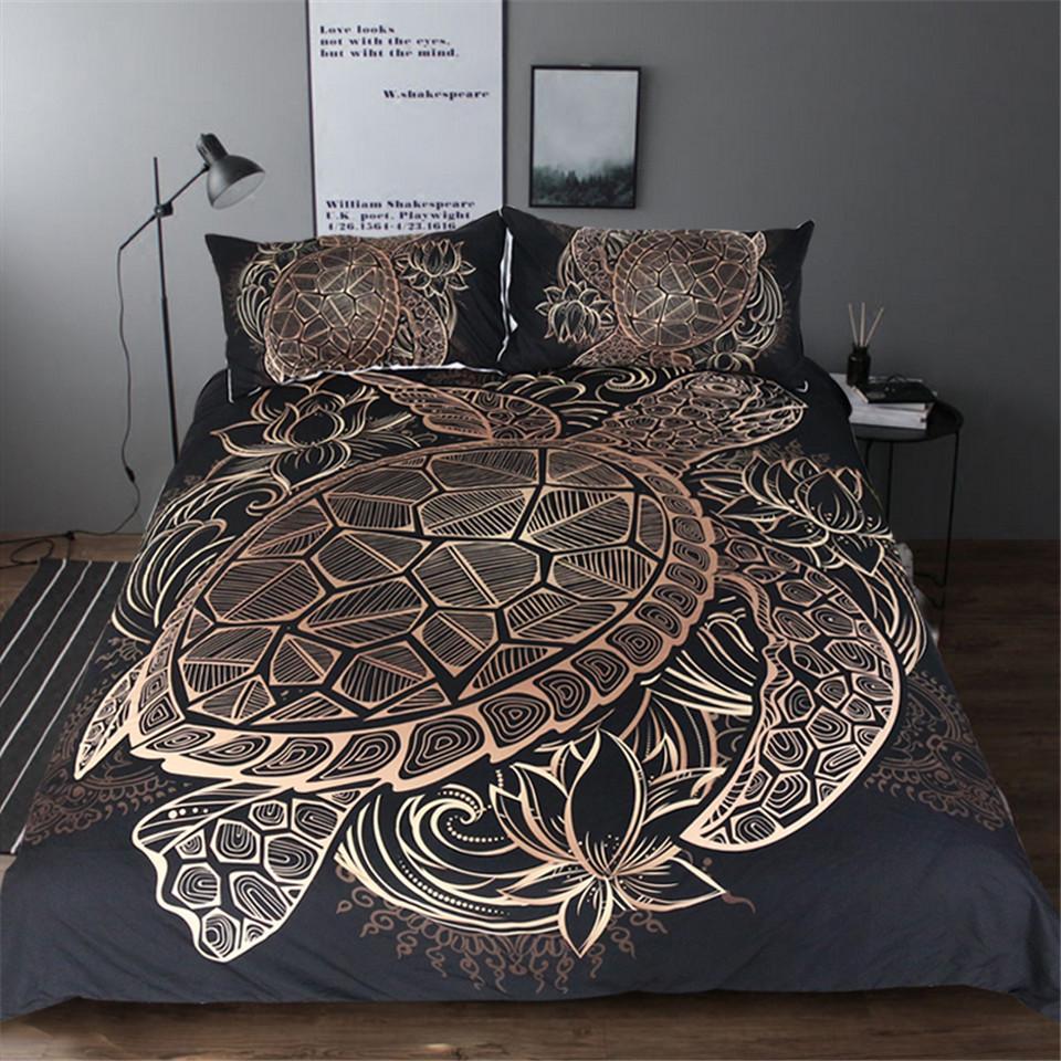 The Original Golden Lotus Turtle Bedding Set