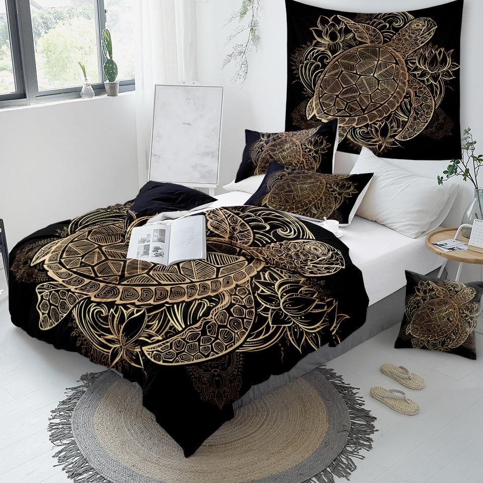 The Original Golden Lotus Turtle Bedding Set