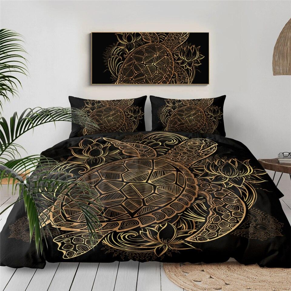 The Original Golden Lotus Turtle Bedding Set