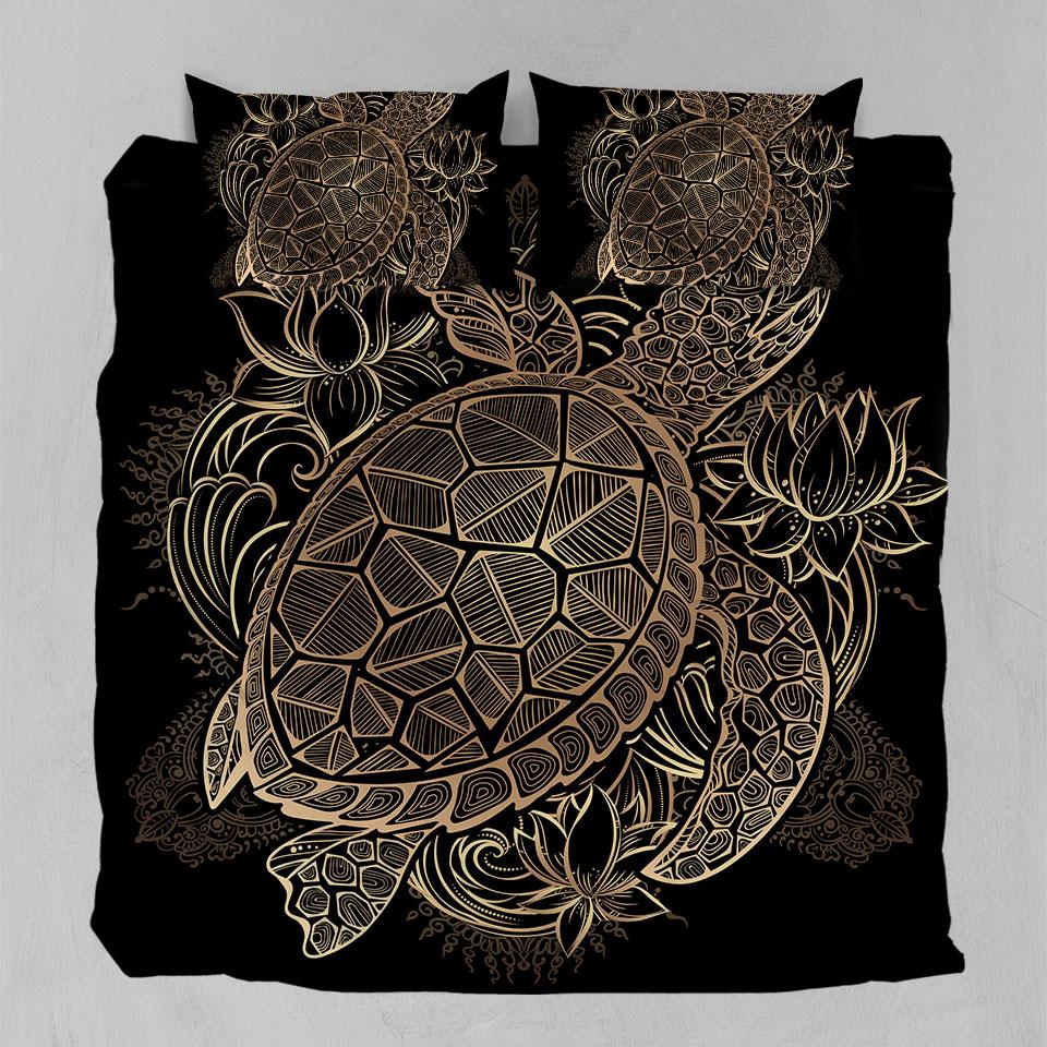The Original Golden Lotus Turtle Bedding Set