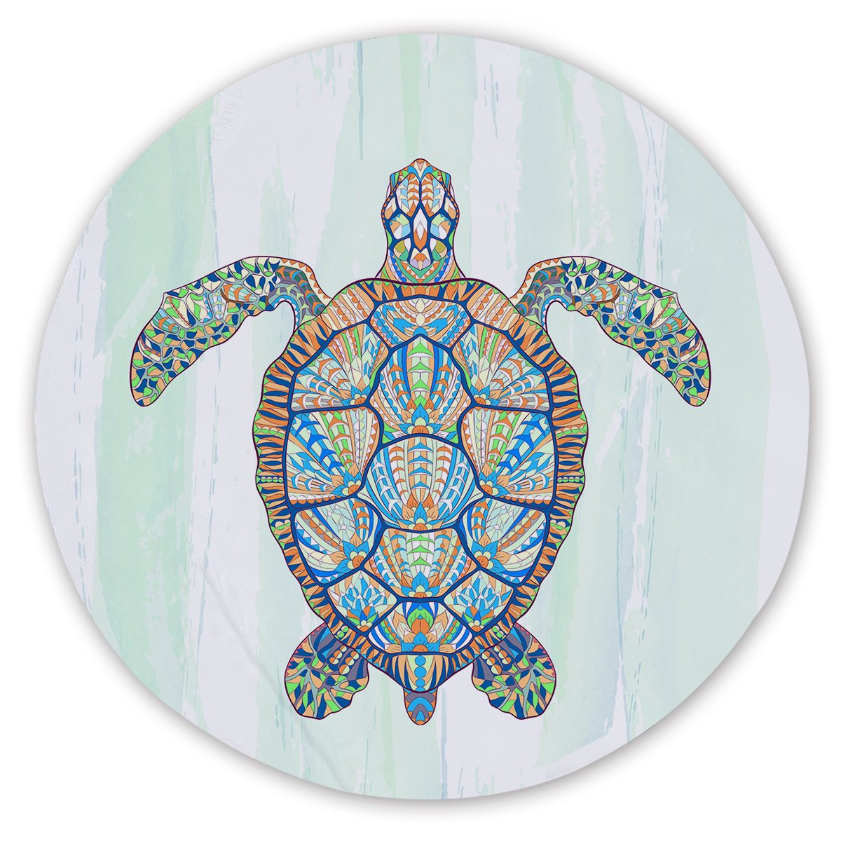 The Original Ocean Turtle Round Sand-Free Towel