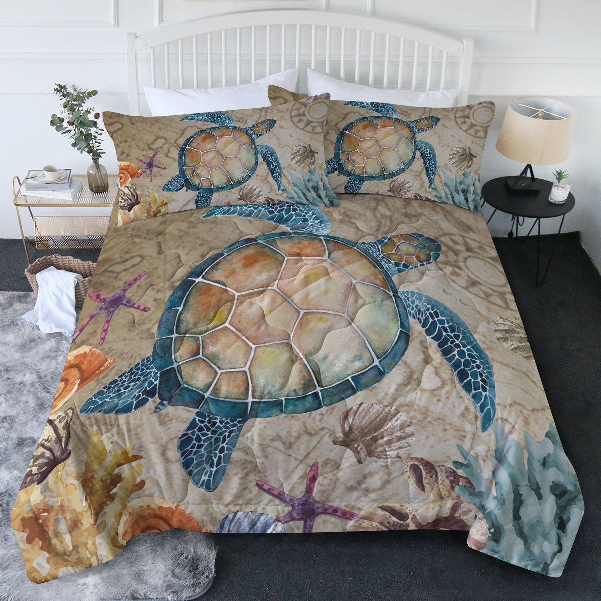 The Original Sea Turtle Island Comforter Set