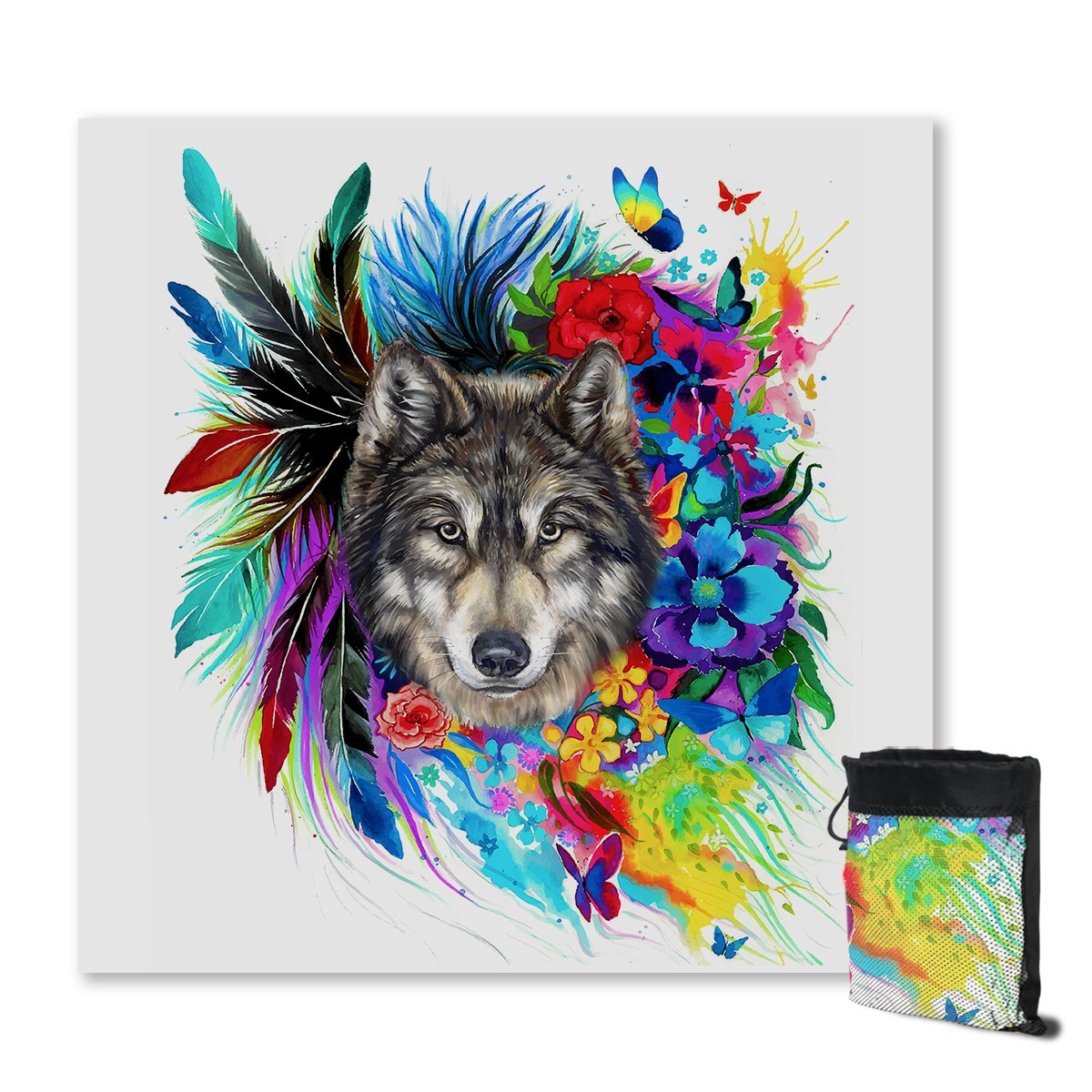 The Original Wolf Spirit Sand Free Towel