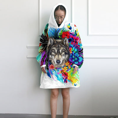 The Original Wolf Spirit Wearable Blanket Hoodie