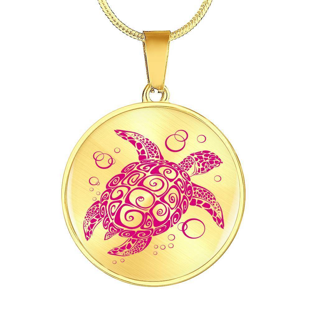 The Pink Turtle Twist Necklace