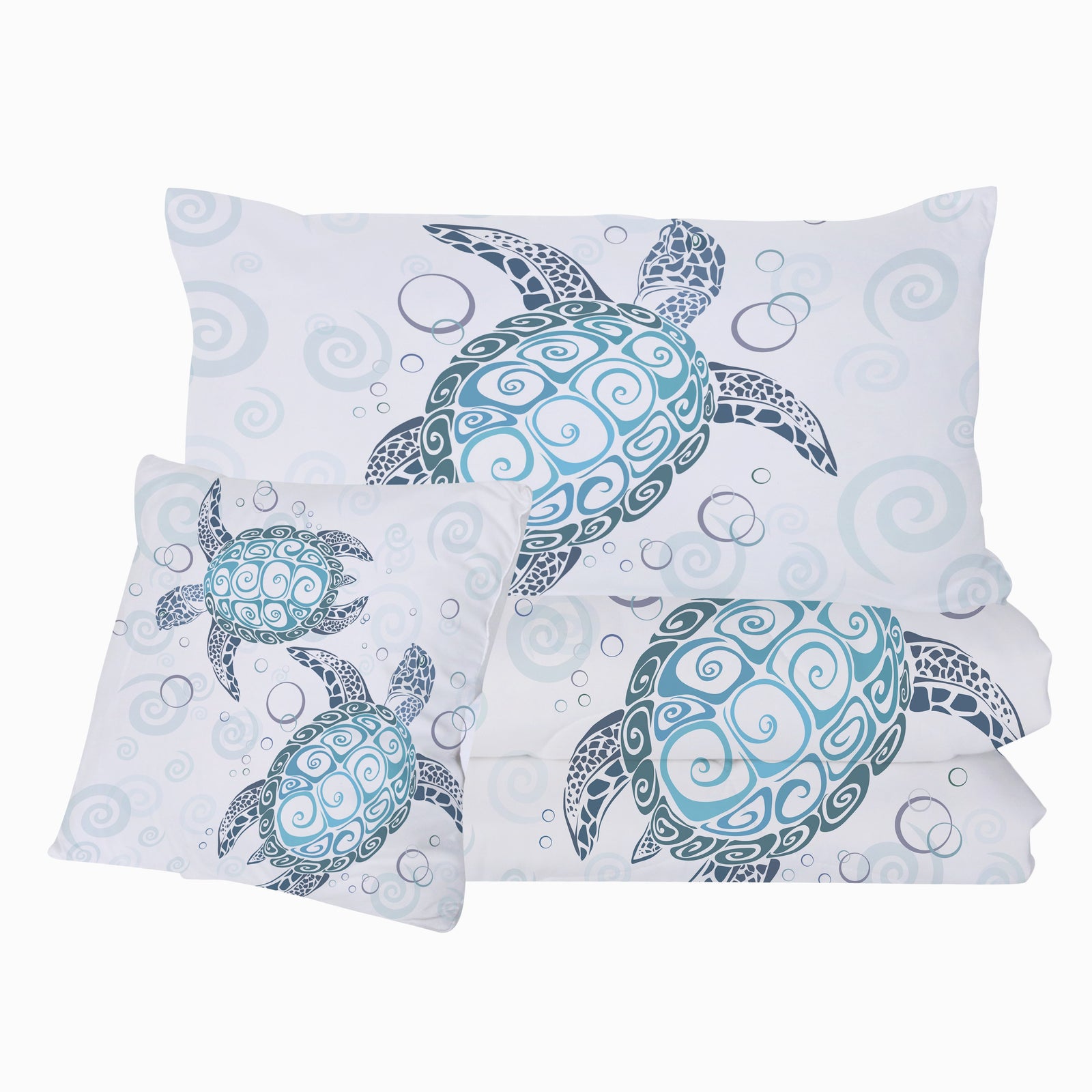 The Sea Turtle Twist Comforter with Shams and Pillow Cover