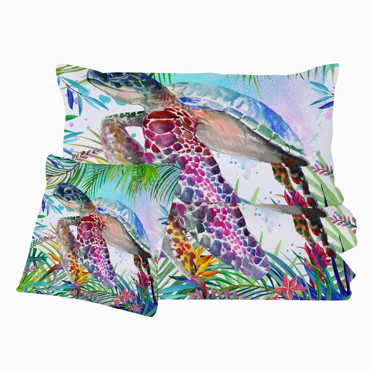 The Tropical Sea Turtle Comforter with Shams and Pillow Cover