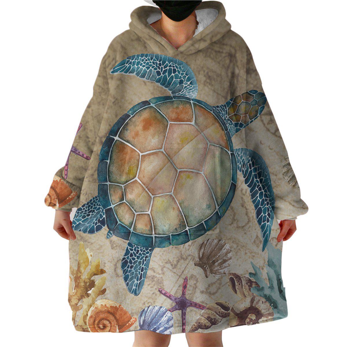 The Turtle Island Wearable Blanket Hoodie