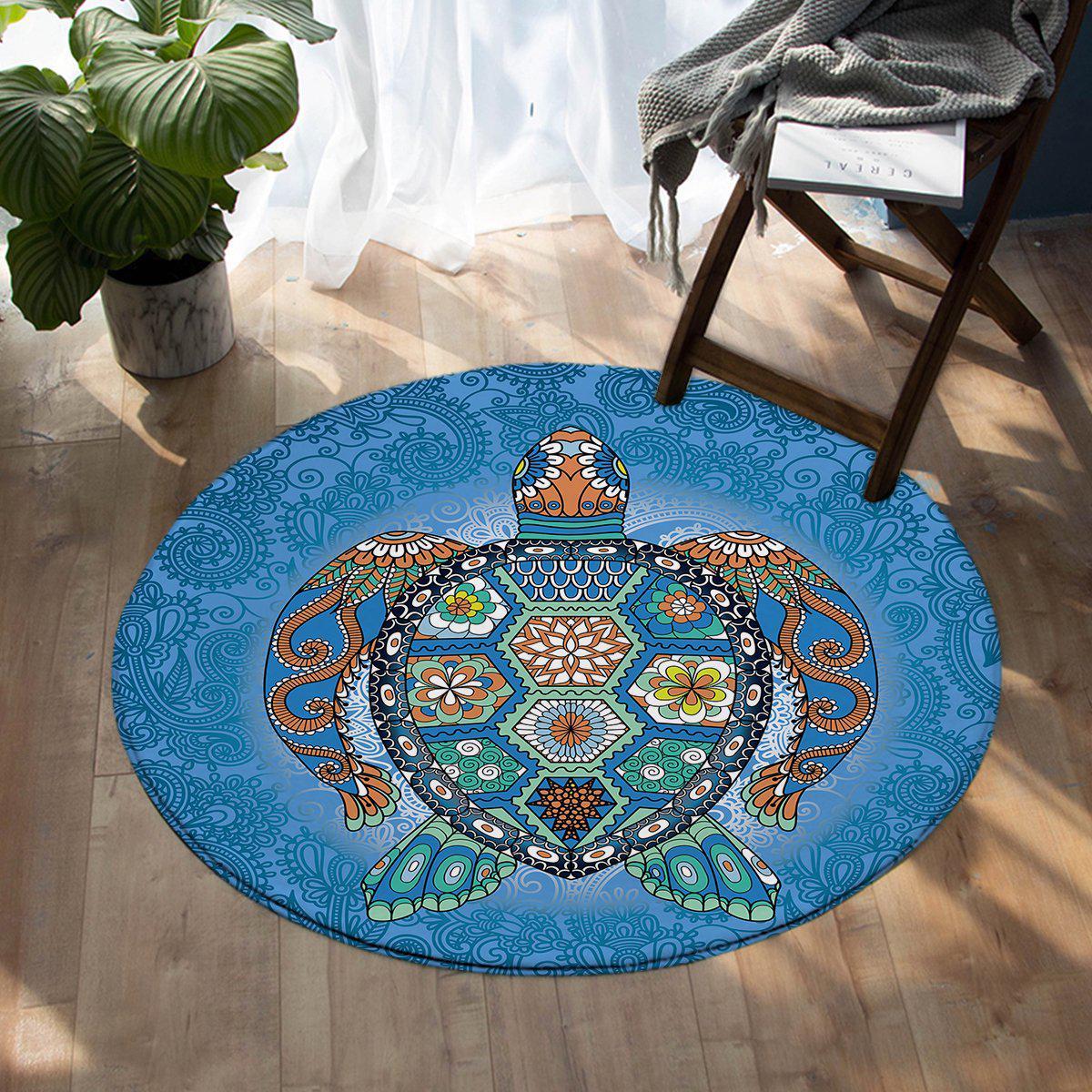 The Turtle Totem Round Area Rug