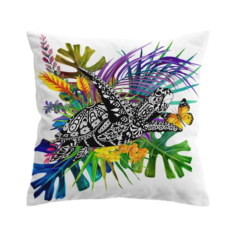 Tortuga Tropics Pillow Cover