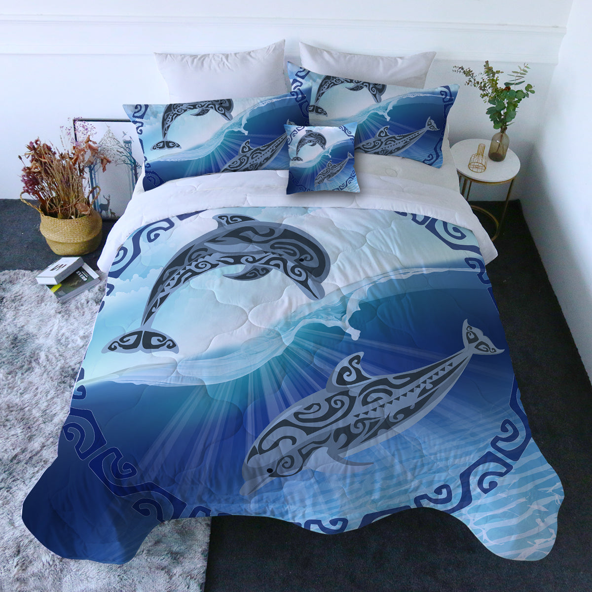 Polynesian Passion Comforter with Shams and Pillow Cover