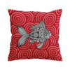 Tribal Fish Pillow Cover
