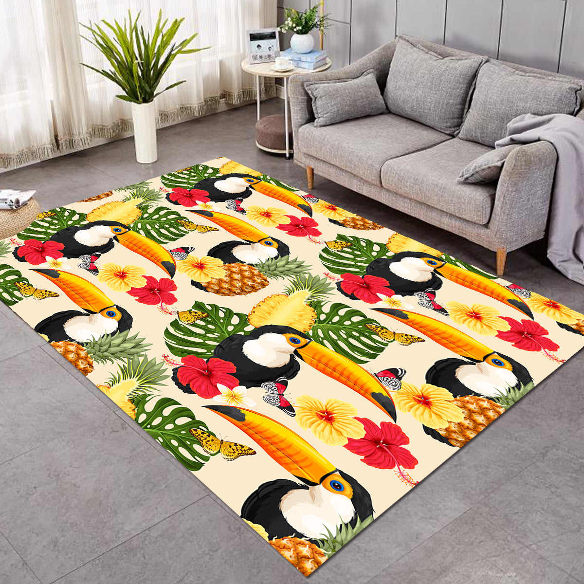 Tropical Toucan Area Rug