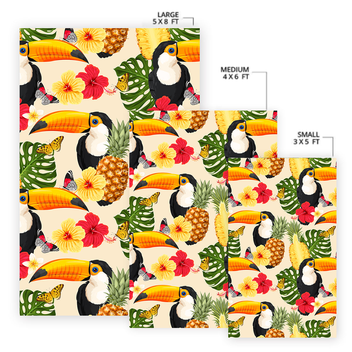 Tropical Toucan Area Rug