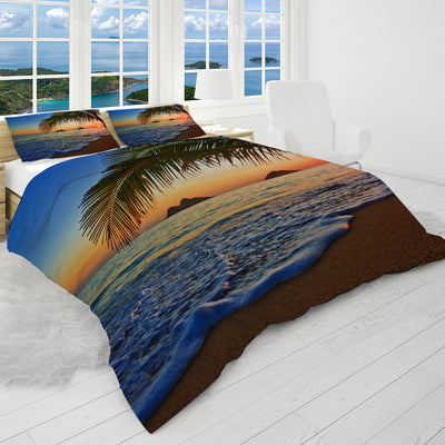 Tropical Sunset Reversible Bedcover Set