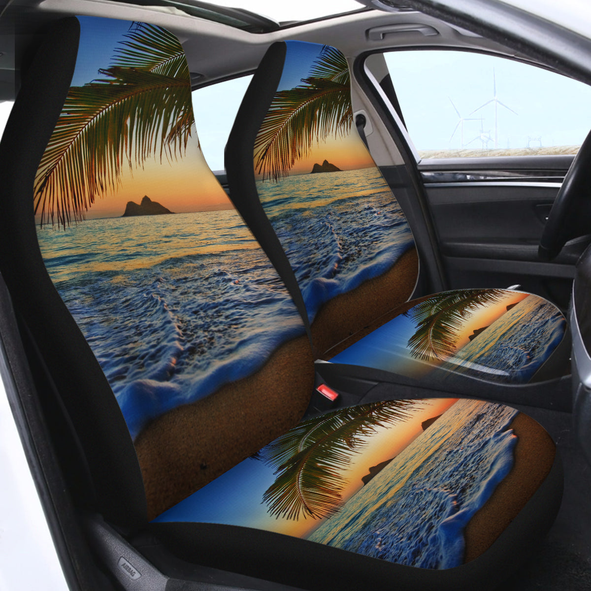 Tropical Sunset Car Seat Cover