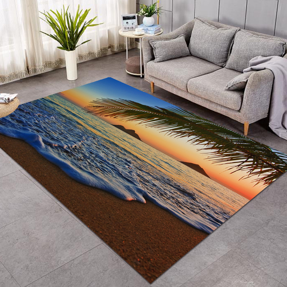 Tropical Sunset Area Rug