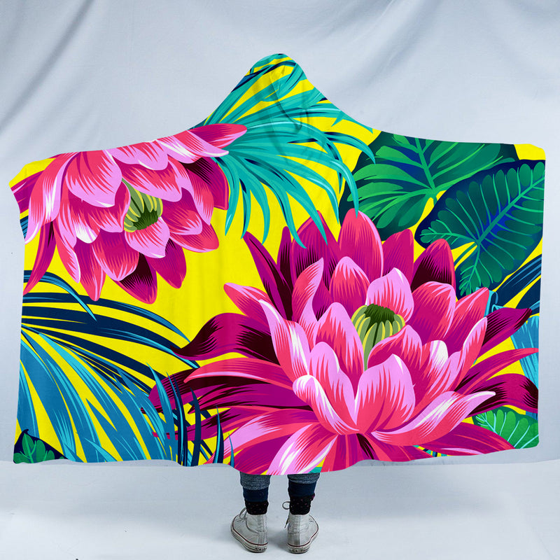Polynesian Delight Cozy Hooded Blanket