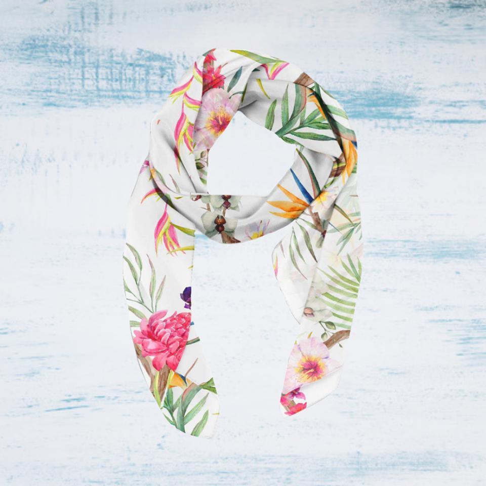 Tropical Bouquet Soft Silky Scarf