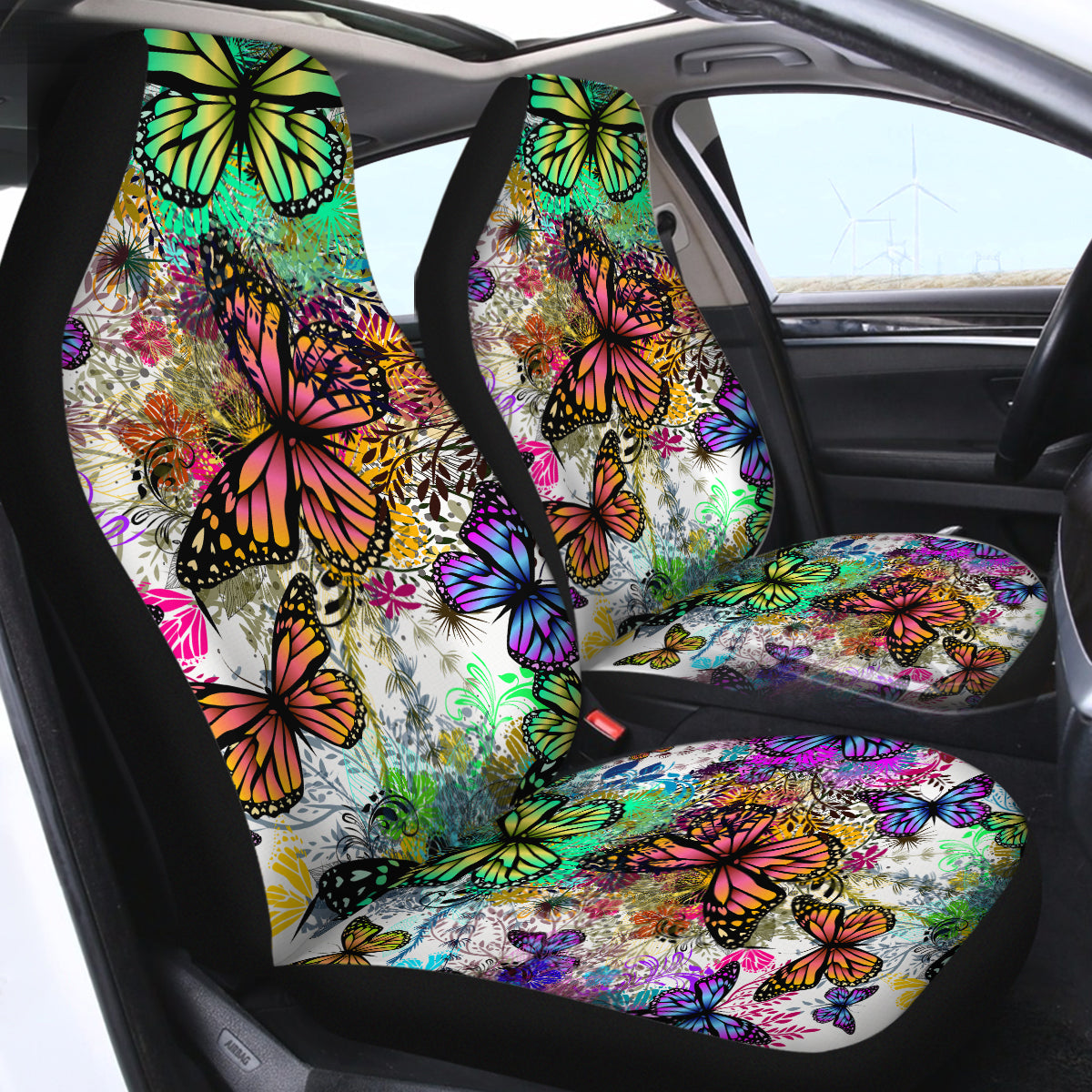 Tropical Butterflies Car Seat Cover