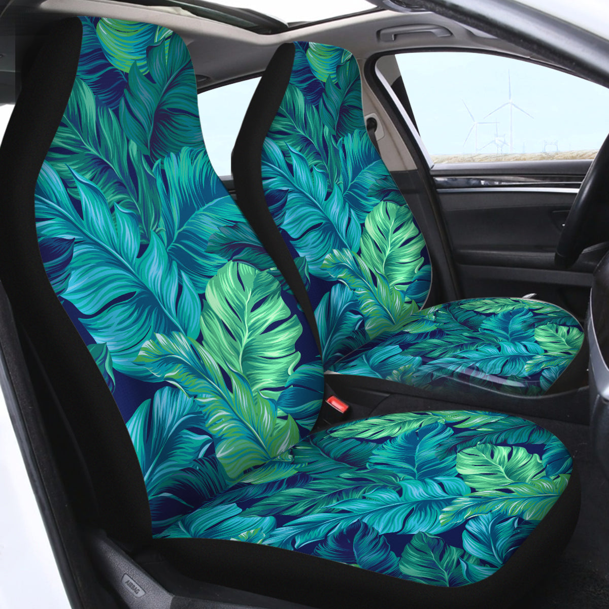 Tropical Leaves Car Seat Cover