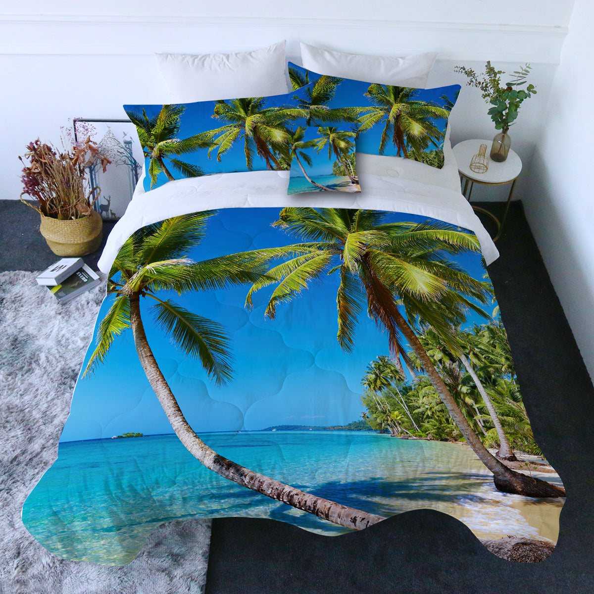 Tropical Escape Comforter with Shams and Pillow Cover