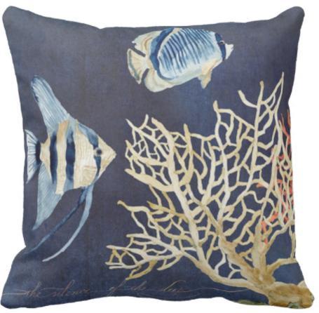 Tropical Fish Pillow Cover