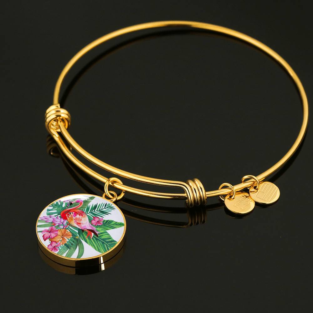 Tropical Flamingo Bangle Bracelet
