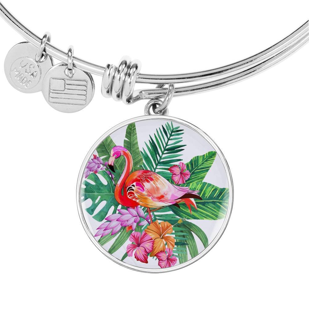 Tropical Flamingo Bangle Bracelet