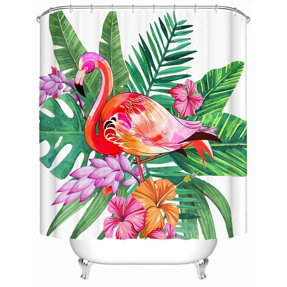 Tropical Flamingo Shower Curtain