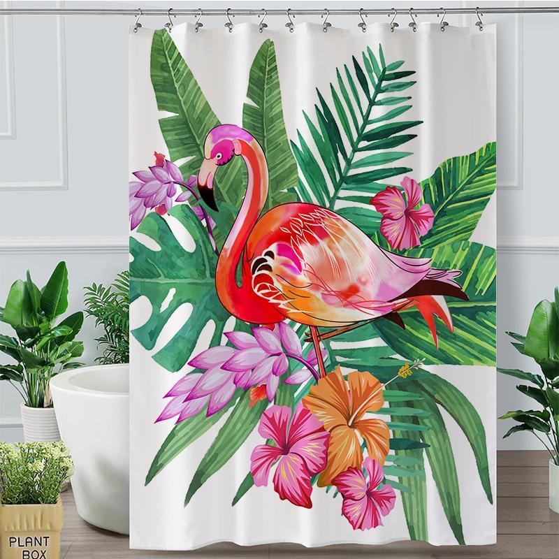 Tropical Flamingo Shower Curtain