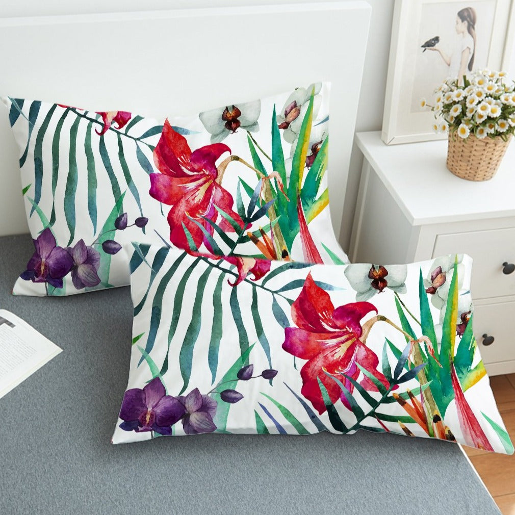 Tropical Floral Pillow Sham