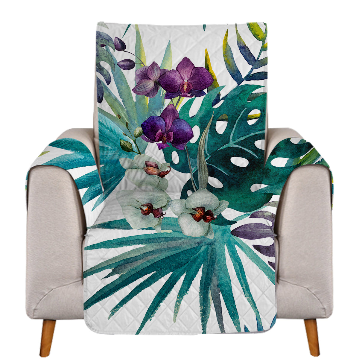 Tropical Orchids Sofa Cover