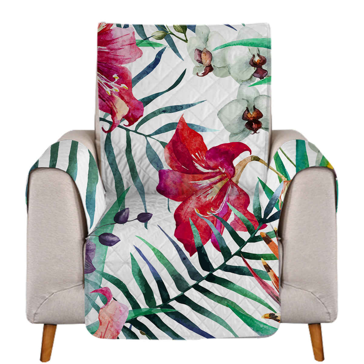 Tropical Floral Sofa Cover