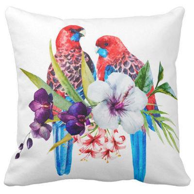 Tropical Passion Pillow Covers | Tropical Flowers Collection - Coastal