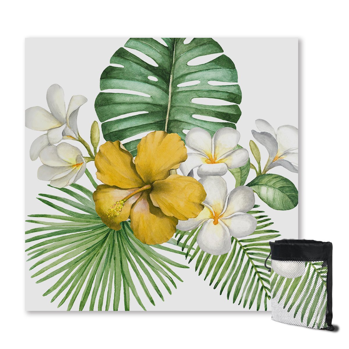 Tropical Flowers Sand Free Towel