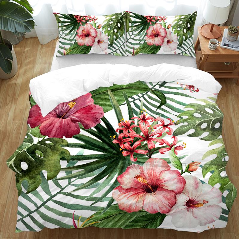 Tropical Hibiscus Bedding Set