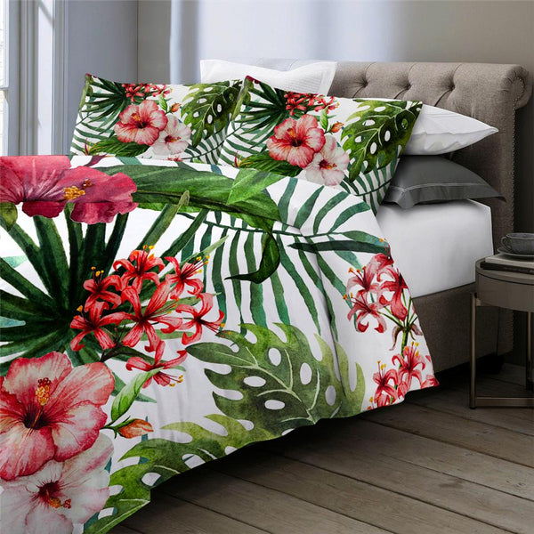 Hawaii good Hummingbird And Hibiscus Bedding Cover Set