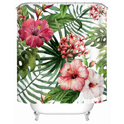 Tropical Hibiscus Shower Curtain