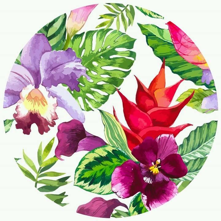 Tropical Iris Pillow Cover