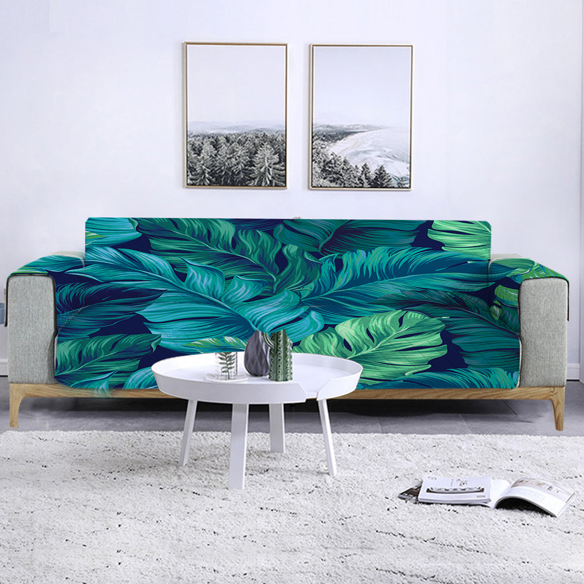 Tropical Leaves Sofa Cover