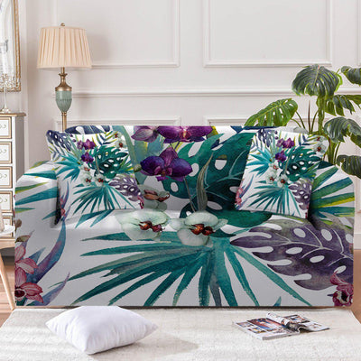 Tropical Orchids Couch Cover