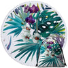 Tropical Orchids Round Beach Towel