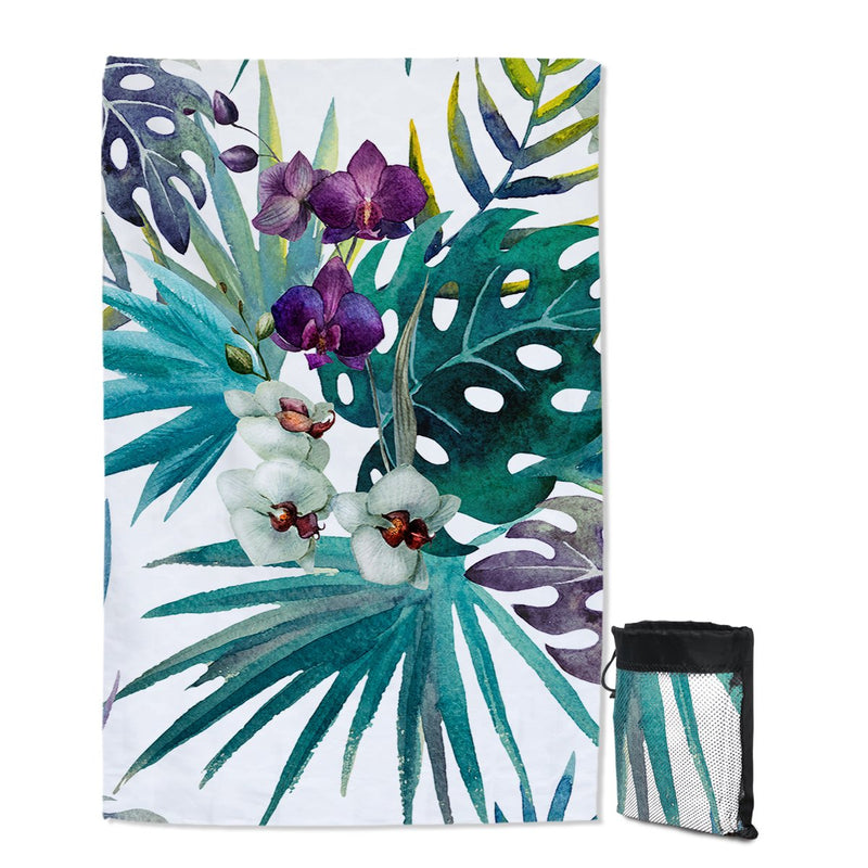 Tropical Orchids Sand Free Towel
