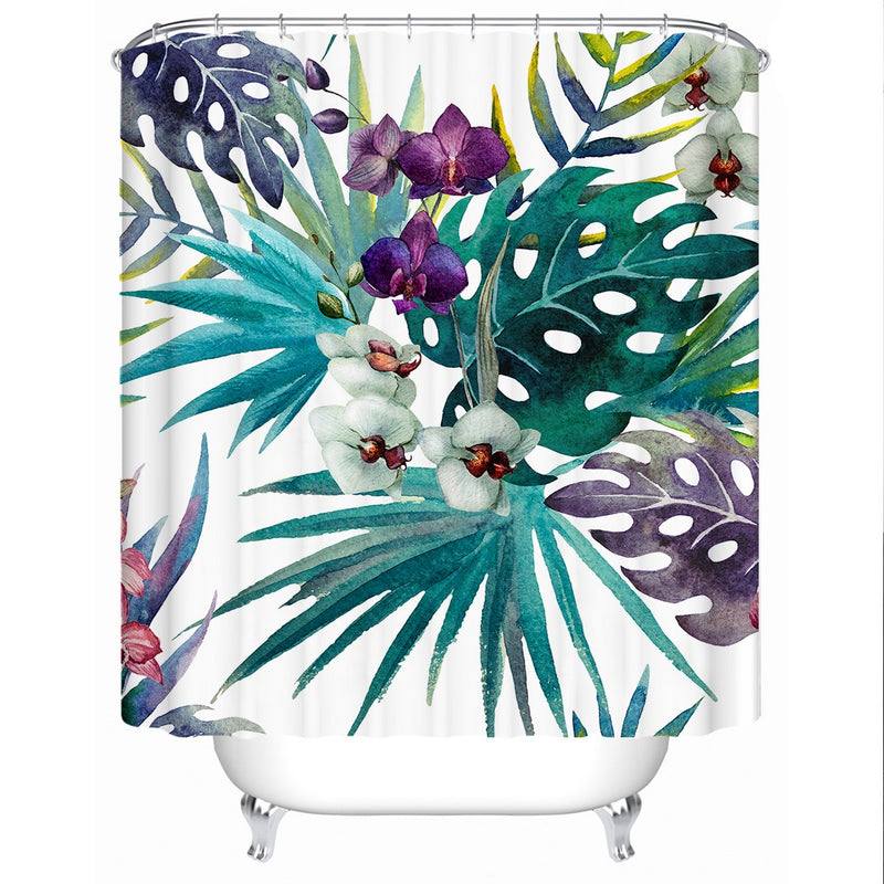 Tropical Orchids Shower Curtain