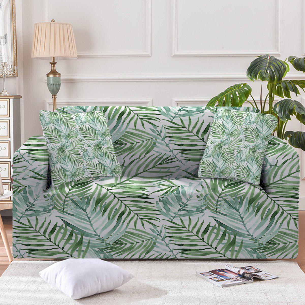 Tropical Palm Leaves Couch Cover