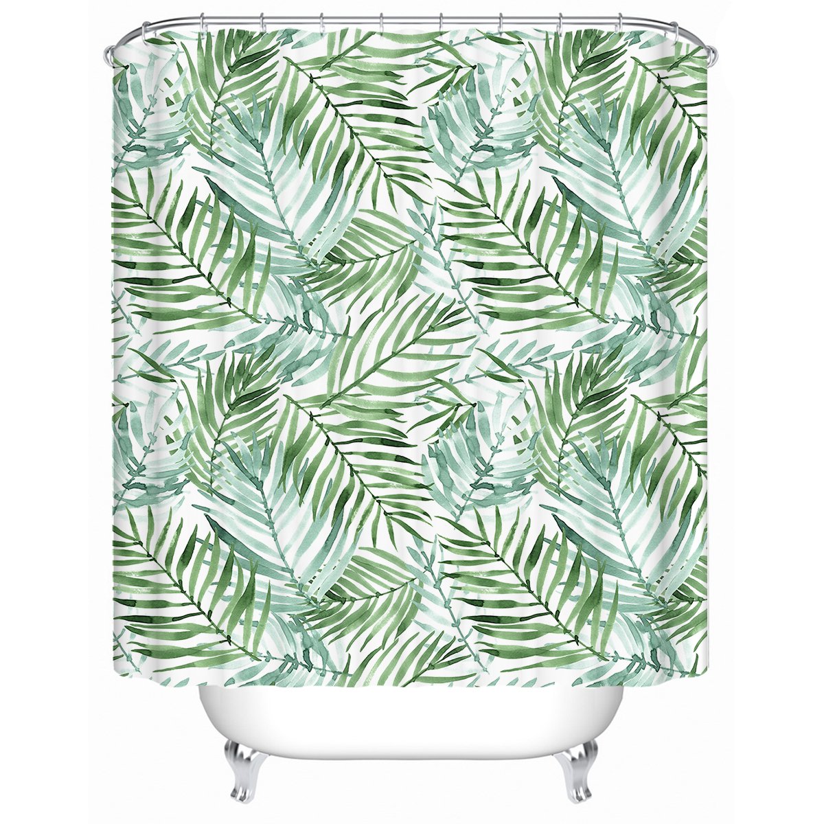 Tropical Palm Leaves Shower Curtain